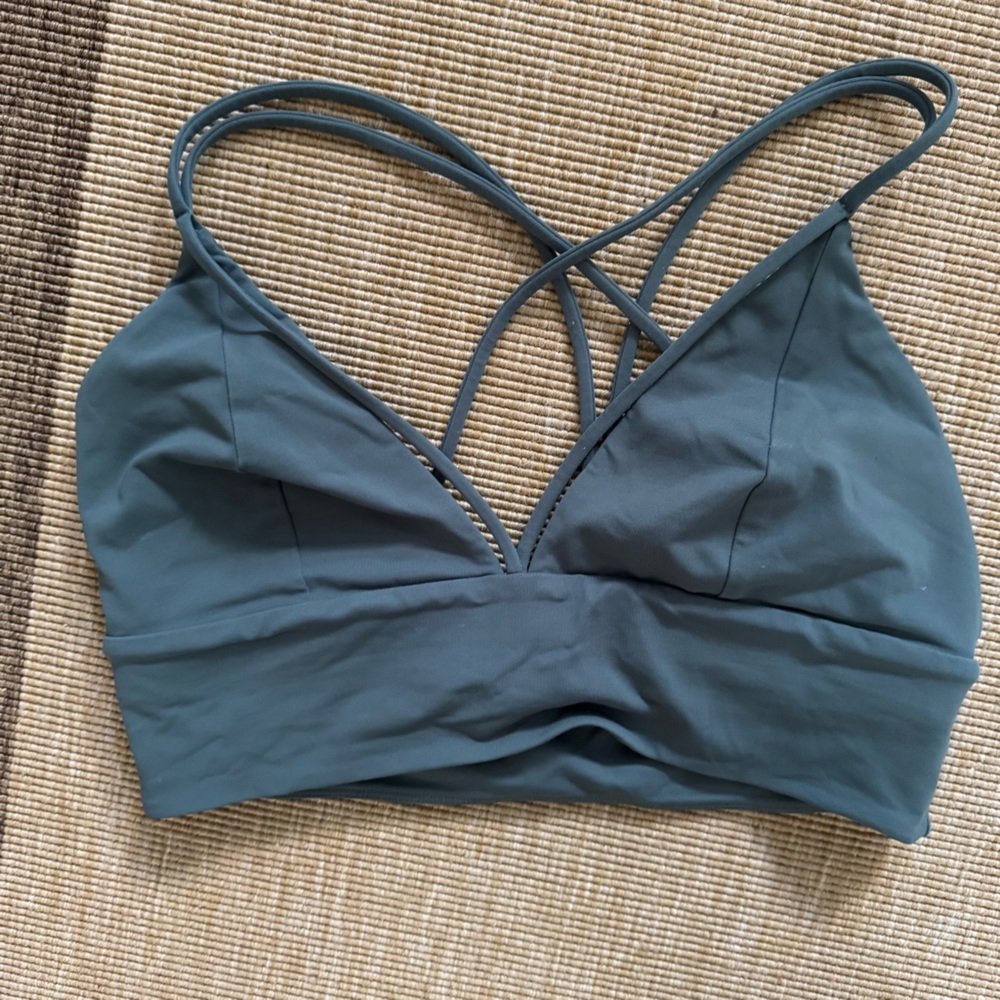 Chic Green Strappy Bralette - Picture 1 of 3